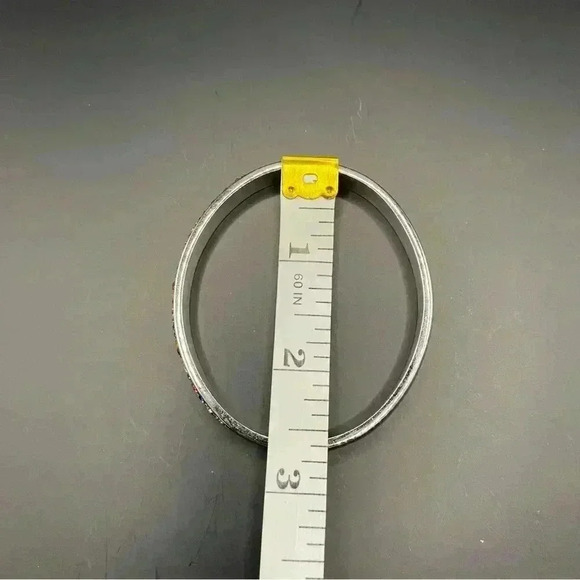 JCM Stainless Steel Multi Color Crystal Bangle Bracelet - Picture 10 of 12